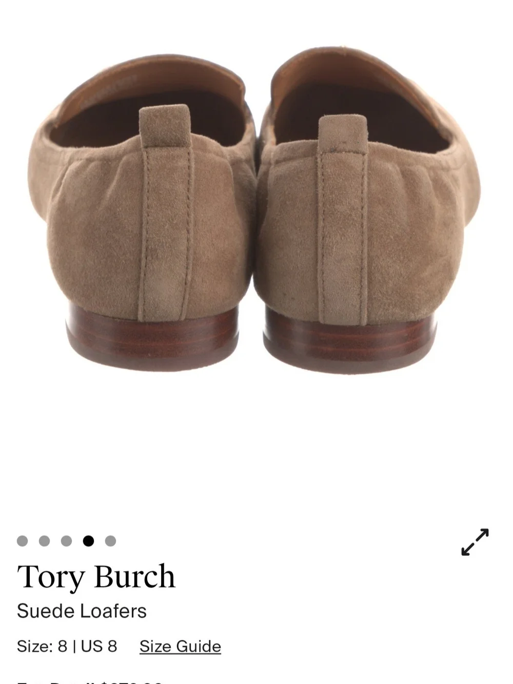 Tory Burch Suede Slip-On Loafers in Taupe